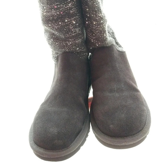 UGG Camaya Knit Suede Grey Boot EUC ❤️ - Picture 8 of 16